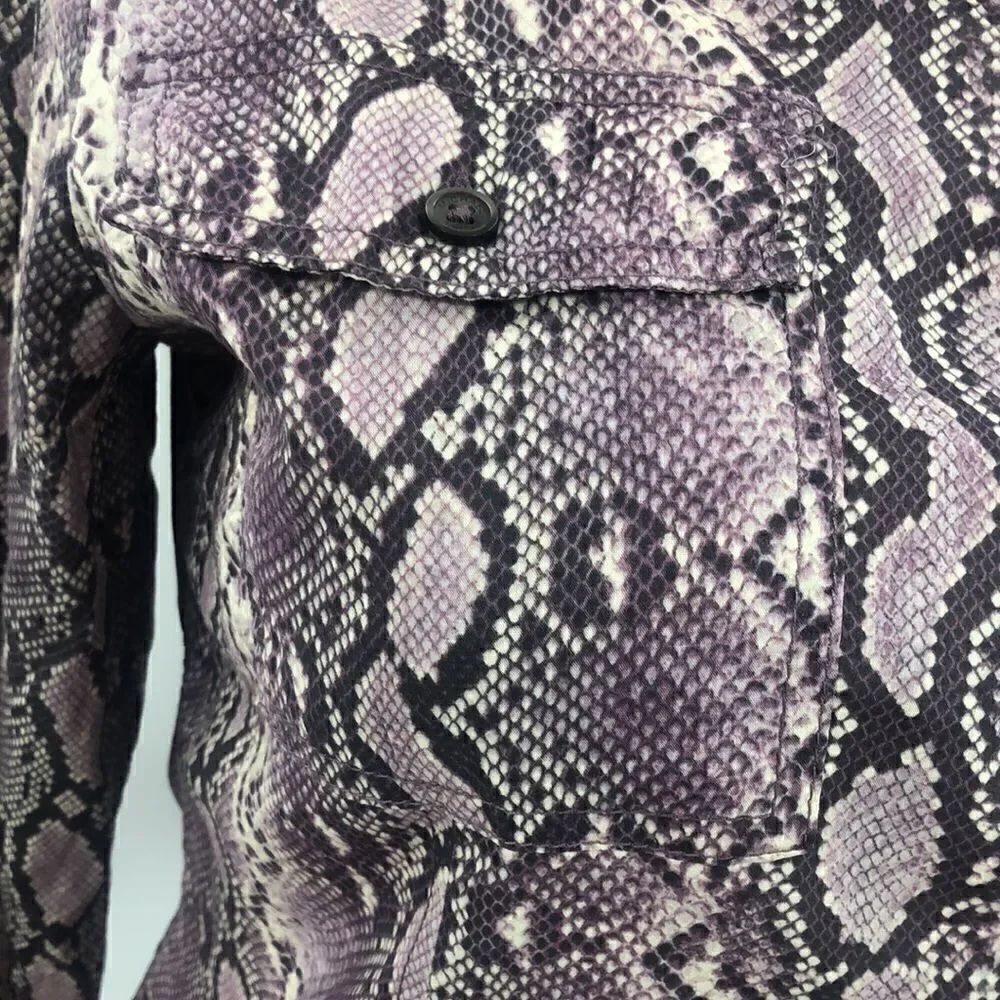 Michael Kors long sleeve lavender snake print size 14 blouse